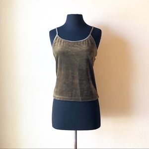 BCBGmaxazria Velvet Olive Cami size Medium